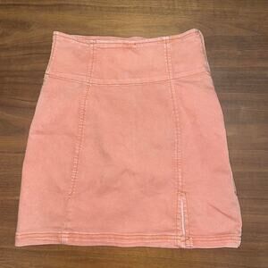 Free People Faded Cotton Pencil Mini Skirt – Burnt Orange, Size 2